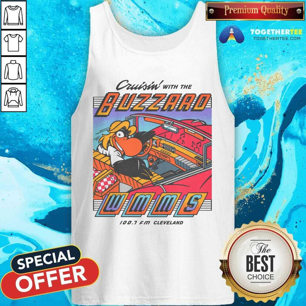 Awesome WMMS Cruisin With The Buzzard 100.7 Cleaveland T-Shirt - Image 4