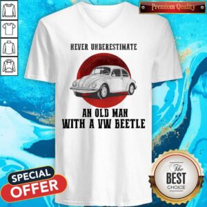 Alternative view of Never Underestimate An Old Man With A VW Beetle Shirt