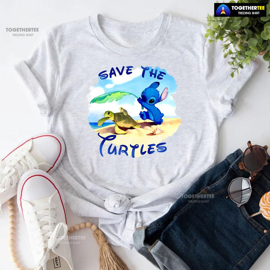 Stitch Save The Turtles T-Shirt