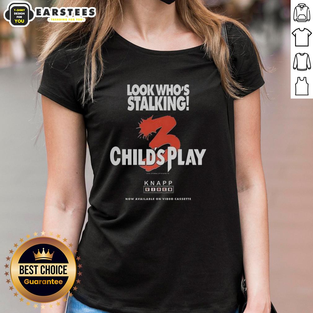 Official Chucky Child's Play 3 Look Who's Stalking Halloween Characters T-Shirt - Image 3