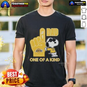 Premium Snoopy Los Angeles Lakers #1 DAD One Of A Kind T-Shirt