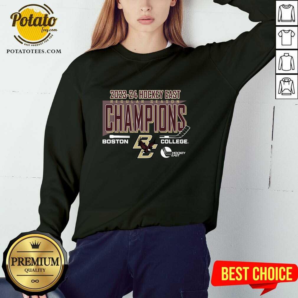 Boston College Men's Hockey 2024 Hockey East Regular Season Champions T-Shirt - Image 4