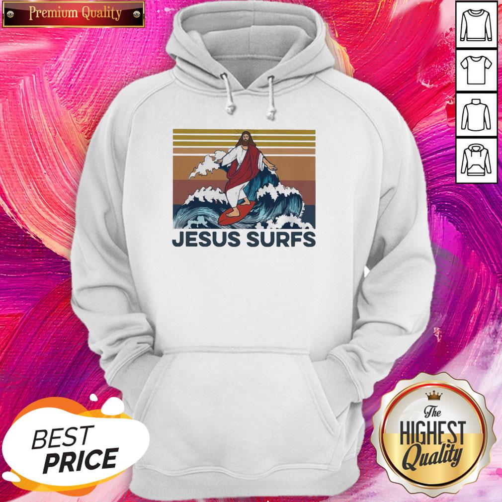 Fantastic Jesus Surfs Vintage Shirt - Image 5