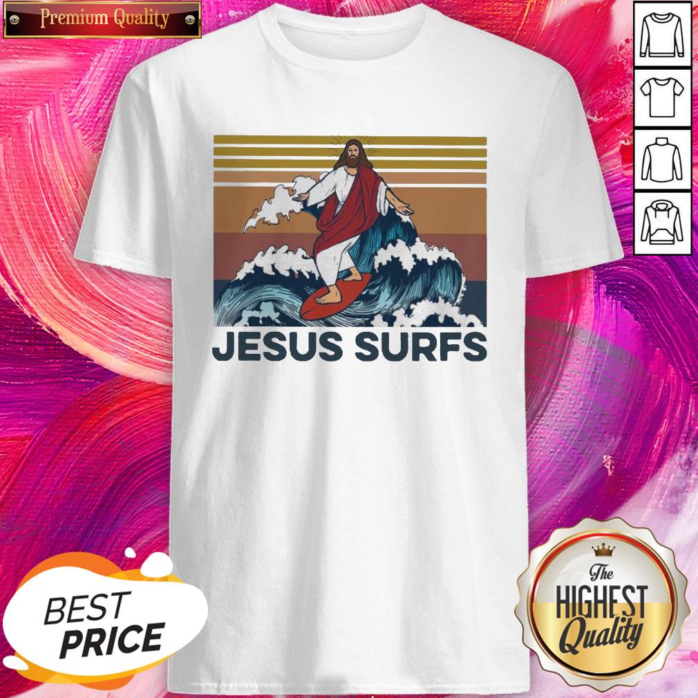 Fantastic Jesus Surfs Vintage Shirt