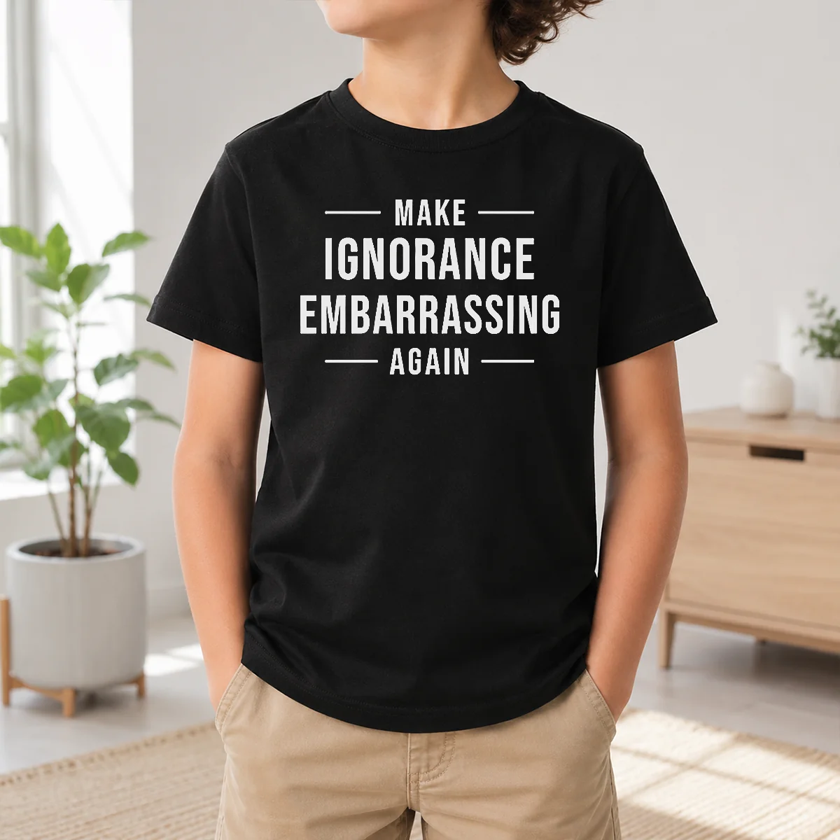 Good Make Ignorance Embarrassing Again Slogan Shirt - Image 9