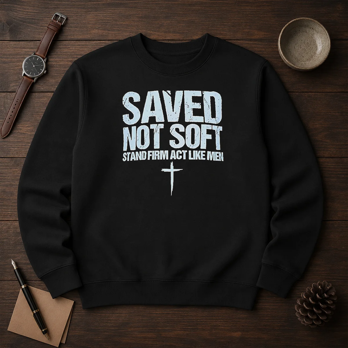 Original Saved Not Soft Stand Firm Act Like Men Christian Shirt - Image 7