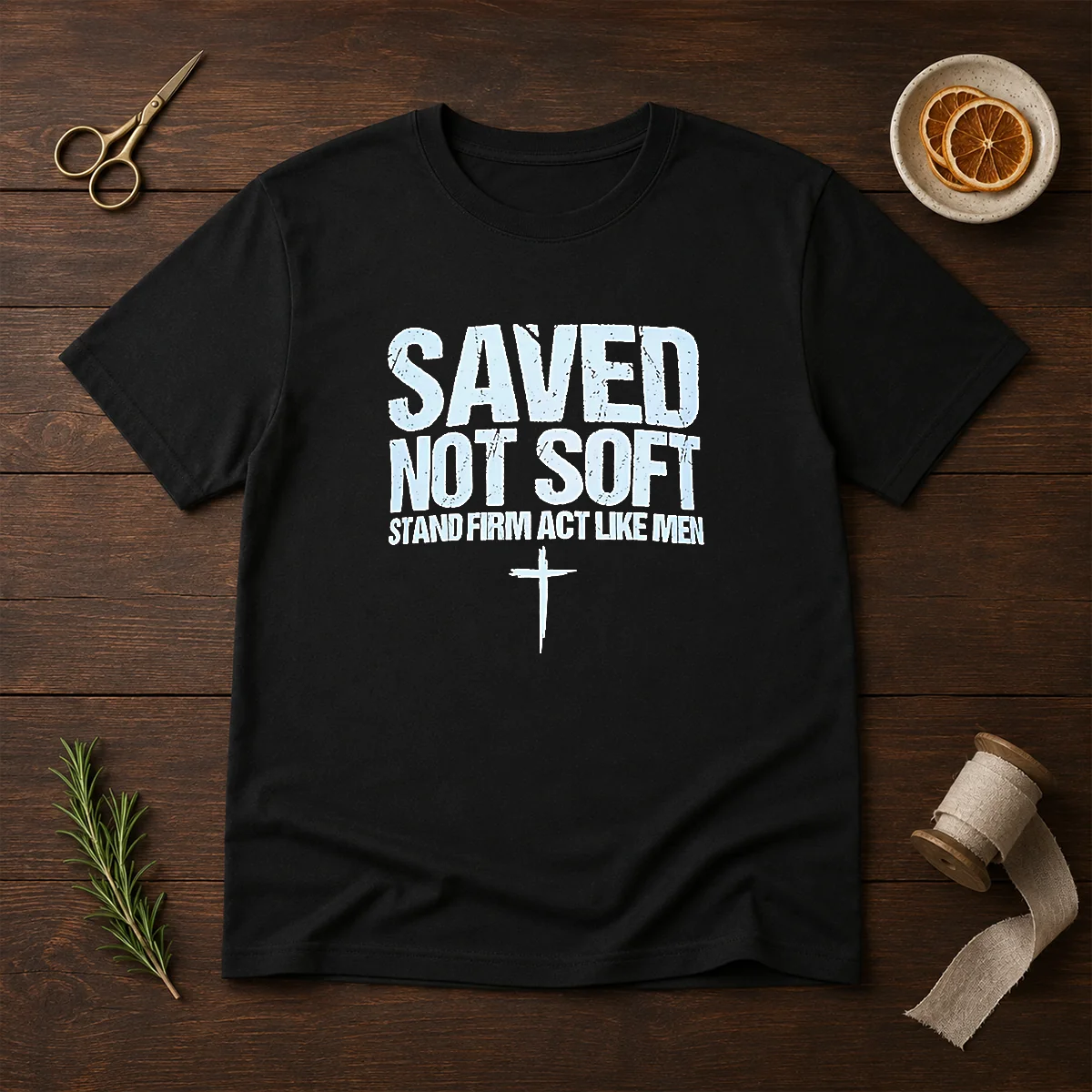 Original Saved Not Soft Stand Firm Act Like Men Christian Shirt