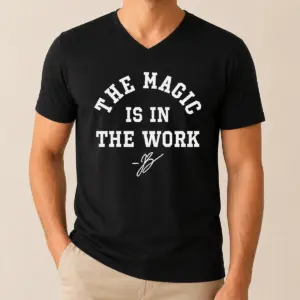 Alternative view of Top Ben Stiller Jalen Brunson The Magic Is In The Work Signature Shirt