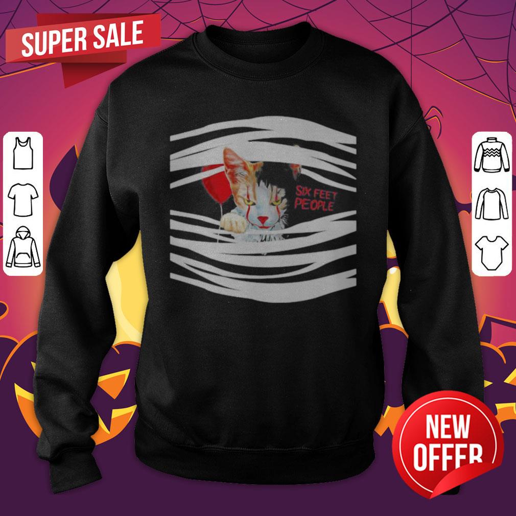 Nice Halloween Pennywise Cat Six Feet People Shirt - Image 2