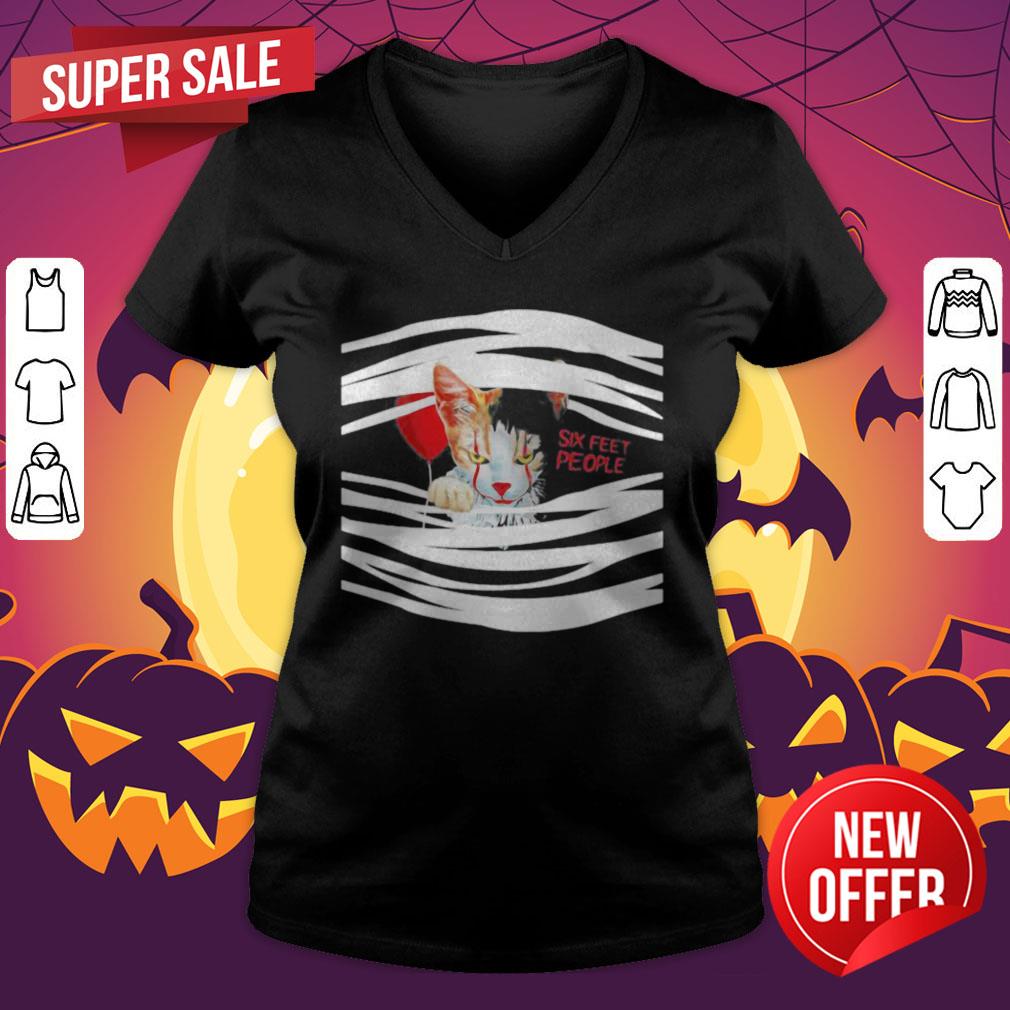 Nice Halloween Pennywise Cat Six Feet People Shirt - Image 4
