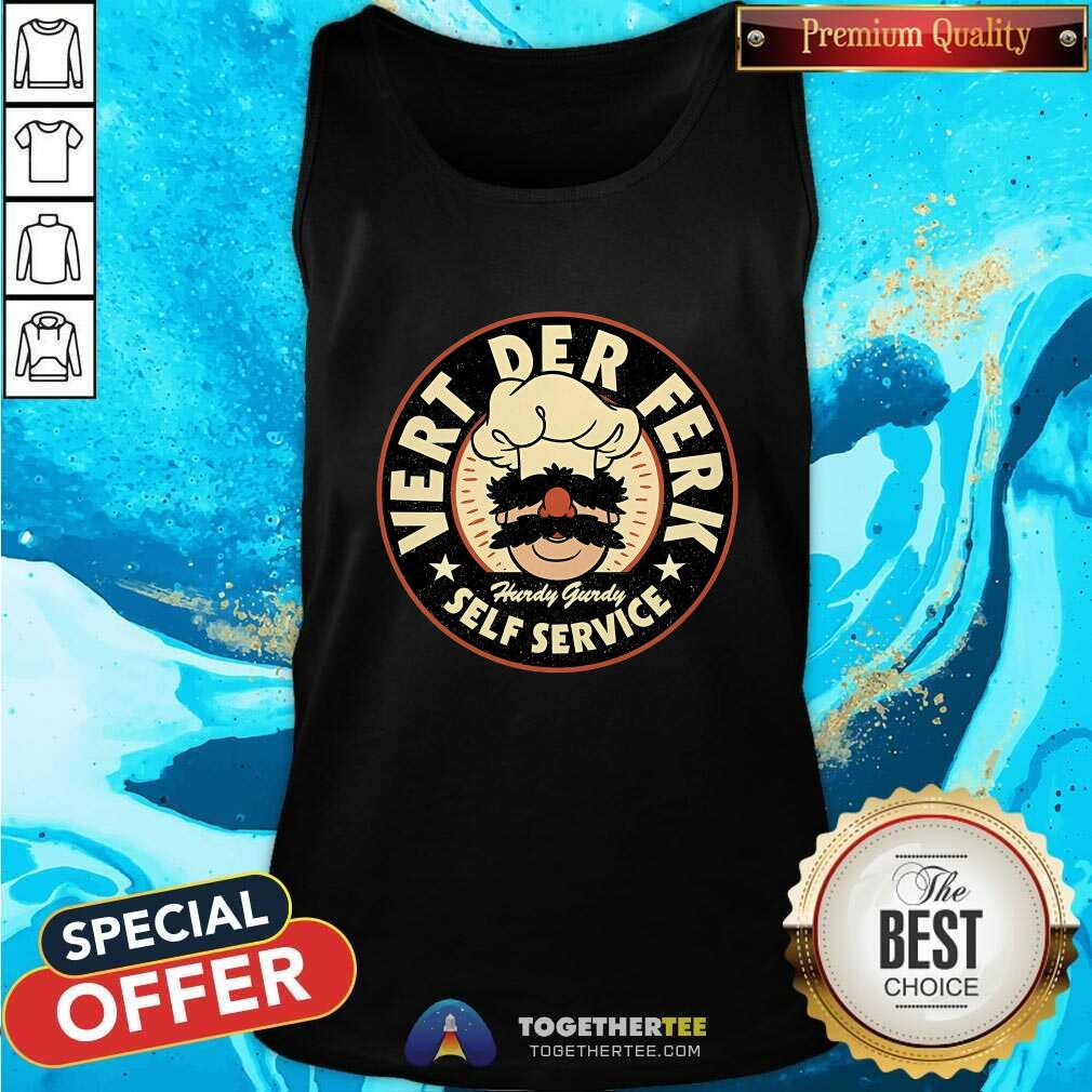 Premium Vert Der Ferk Self Service Bork Service T-Shirt - Image 3