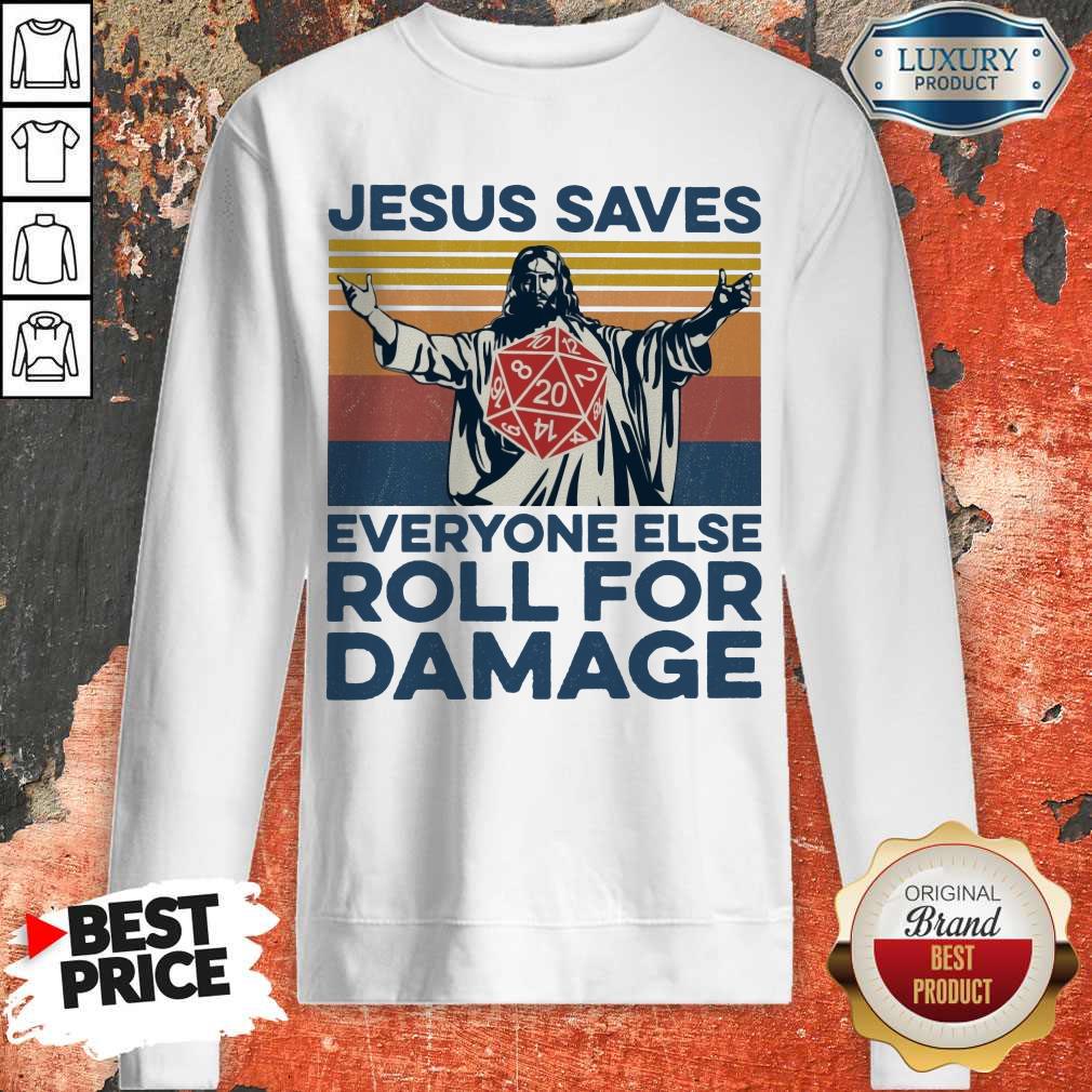 Jesus Saves Everyone Else Roll For Damage Shirt - Image 3