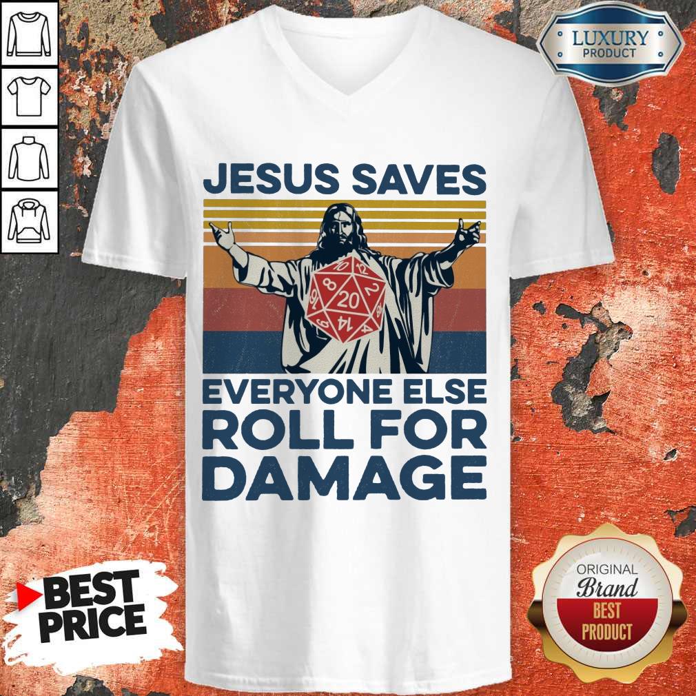 Jesus Saves Everyone Else Roll For Damage Shirt - Image 5