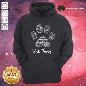 Alternative view of Nice Vet Tech Paw Print Shirt