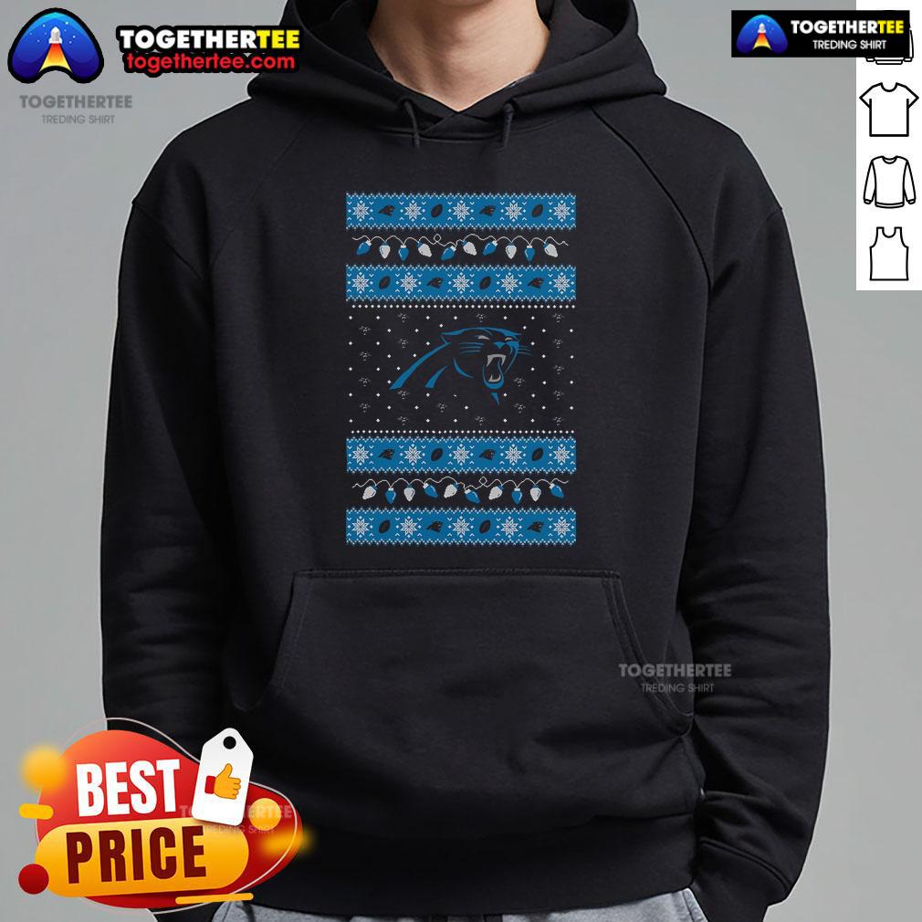 Top Carolina Panthers Holiday Christmas T-Shirt - Image 2