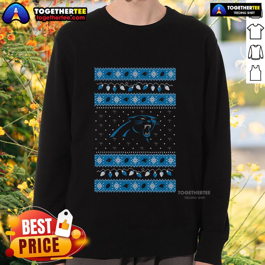 Top Carolina Panthers Holiday Christmas T-Shirt - Image 3