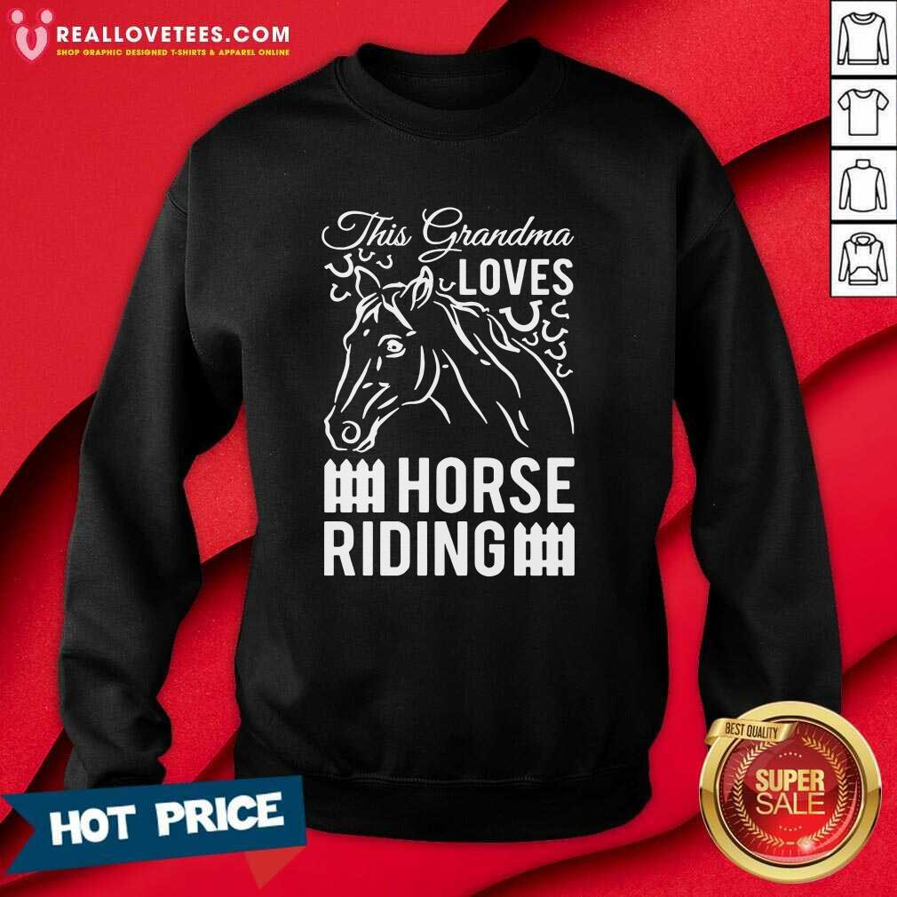 Awesome This Grandma Loves Horse Riding Shirt - Image 3