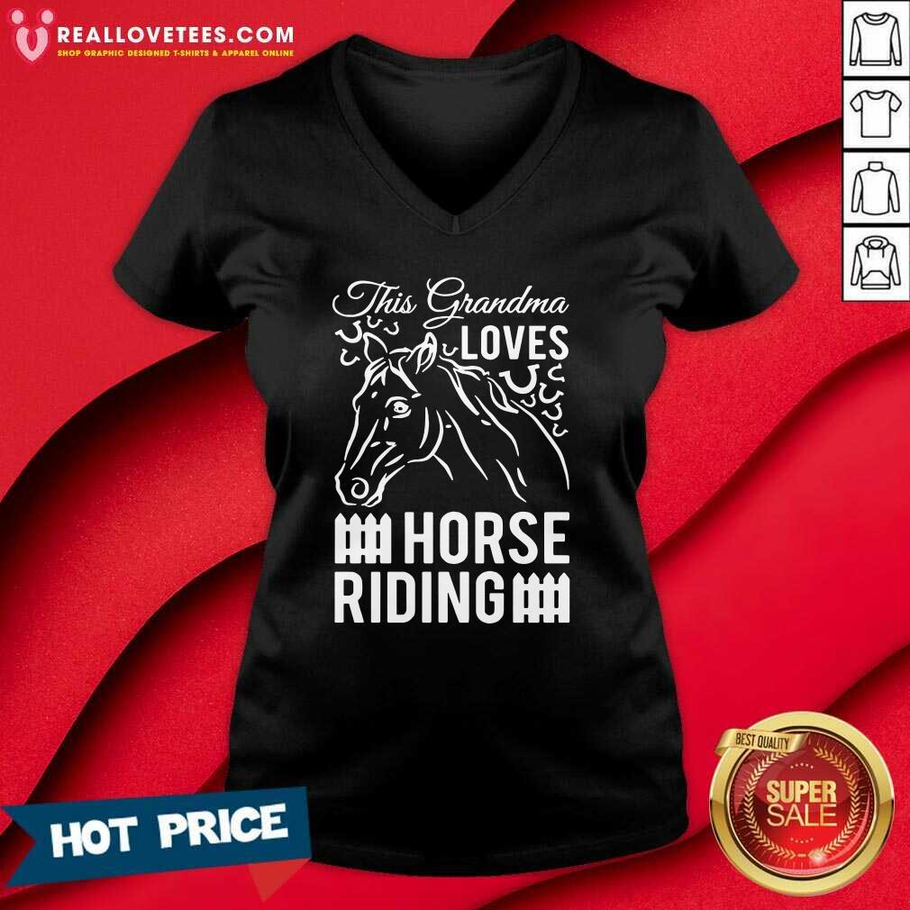 Awesome This Grandma Loves Horse Riding Shirt - Image 5
