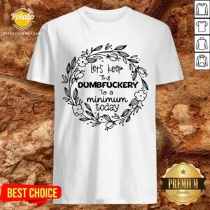 Let'S Keep The Dumbfuckery To A Minimum To Day Shirt