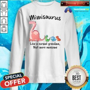 Alternative view of Cute Dino Saurus Mimisaurus Like A Normal Grandma But More Awesome Shirt