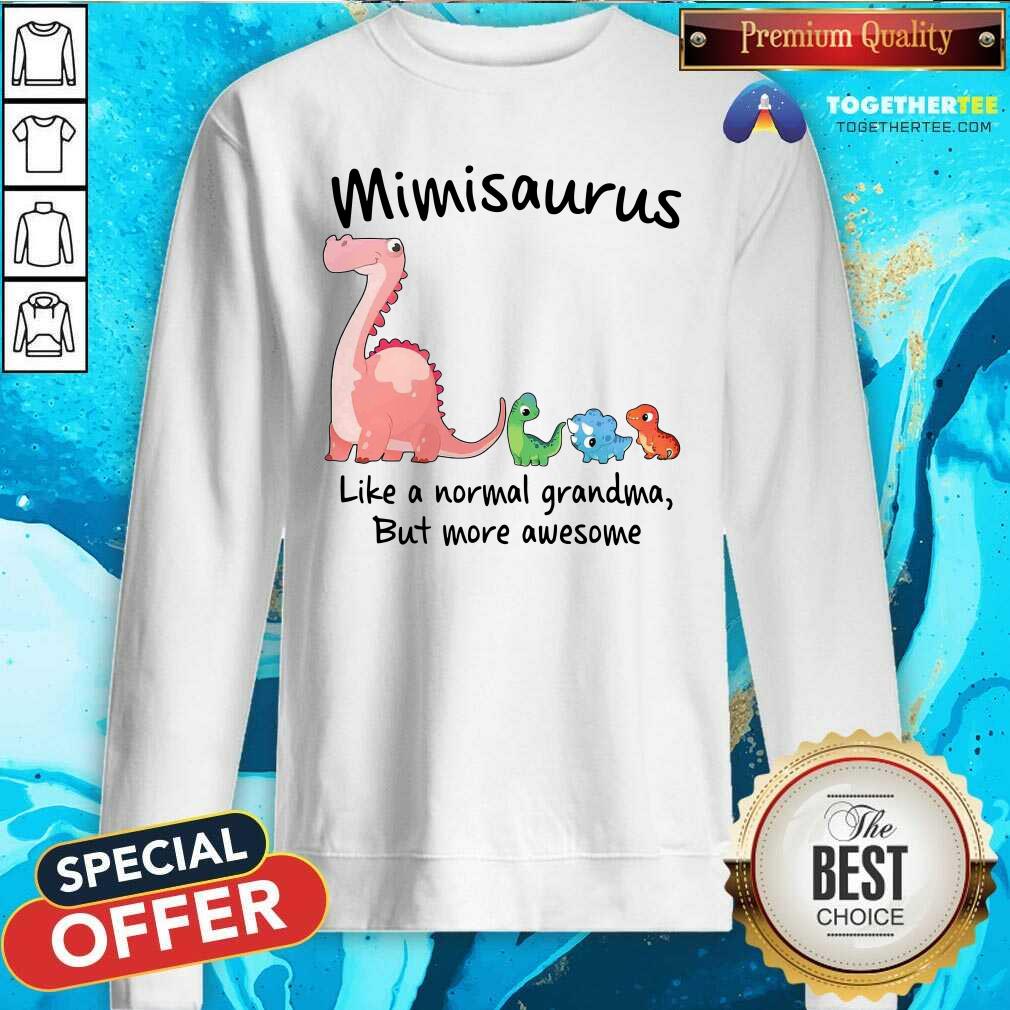 Cute Dino Saurus Mimisaurus Like A Normal Grandma But More Awesome Shirt - Image 2