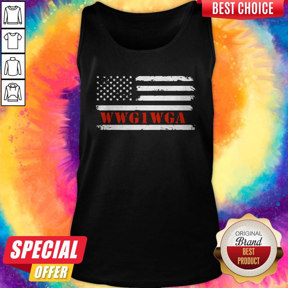 WWG1WGA Maga Donald Trump Flag Shirt - Image 2