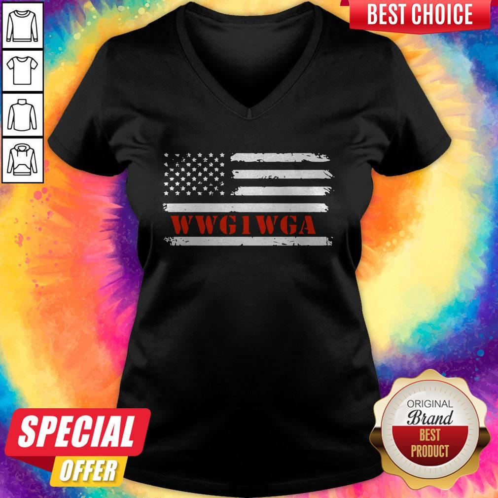 WWG1WGA Maga Donald Trump Flag Shirt - Image 4