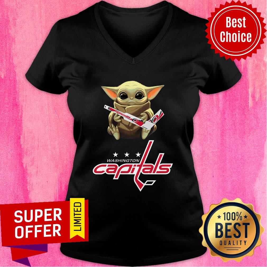Baby Yoda Hug Washington Capitals Shirt - Image 2