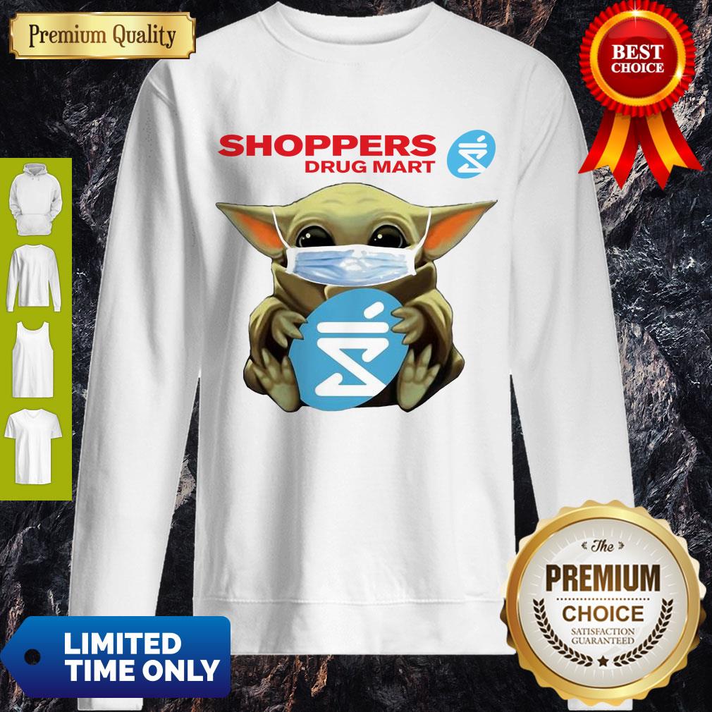 Cute Star Wars Baby Yoda Hug Shoppers Drug Mart Covid 19 T-Shirt - Image 5