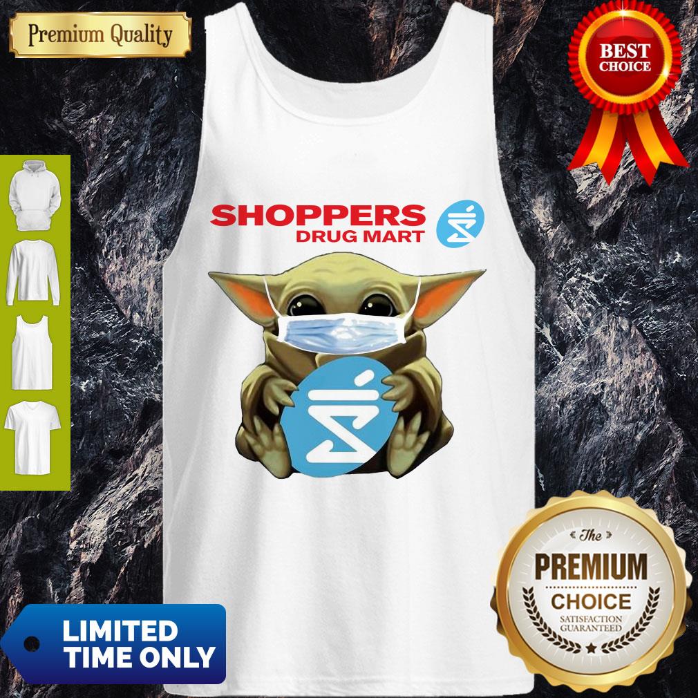 Cute Star Wars Baby Yoda Hug Shoppers Drug Mart Covid 19 T-Shirt - Image 3