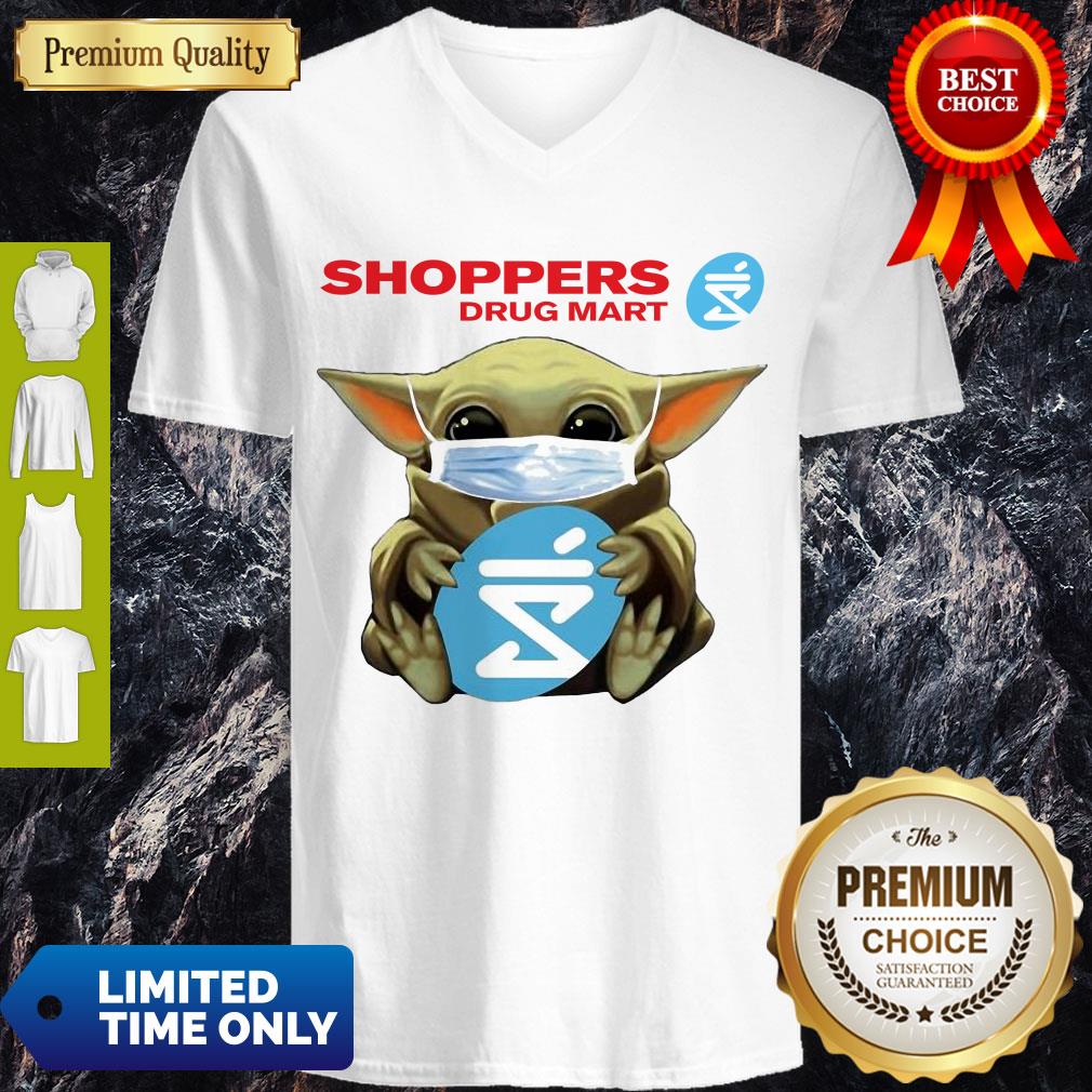 Cute Star Wars Baby Yoda Hug Shoppers Drug Mart Covid 19 T-Shirt - Image 4