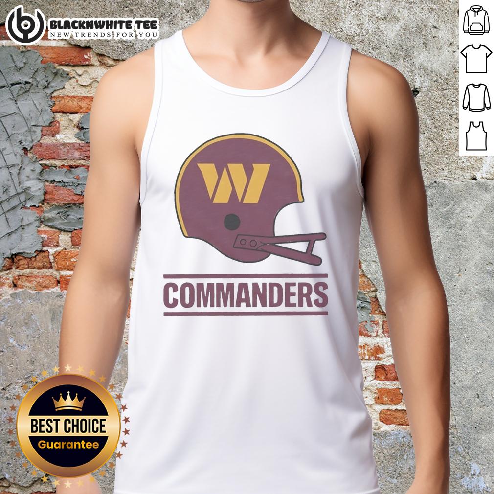 Top Washington Commanders Football Logo In Big Helmet T-Shirt - Image 4