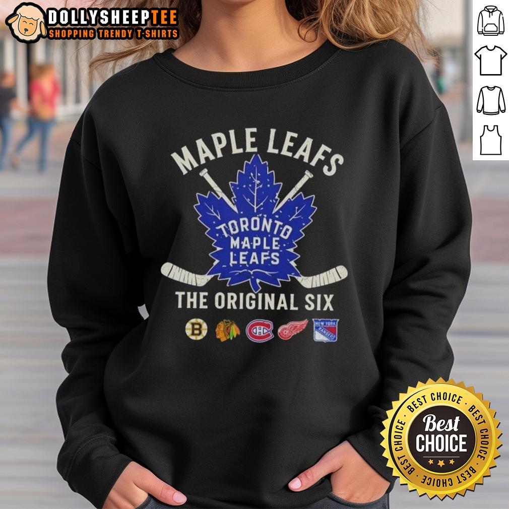 Awesome Toronto Maple Leafs The Original Six Combined T-Shirt - Image 4