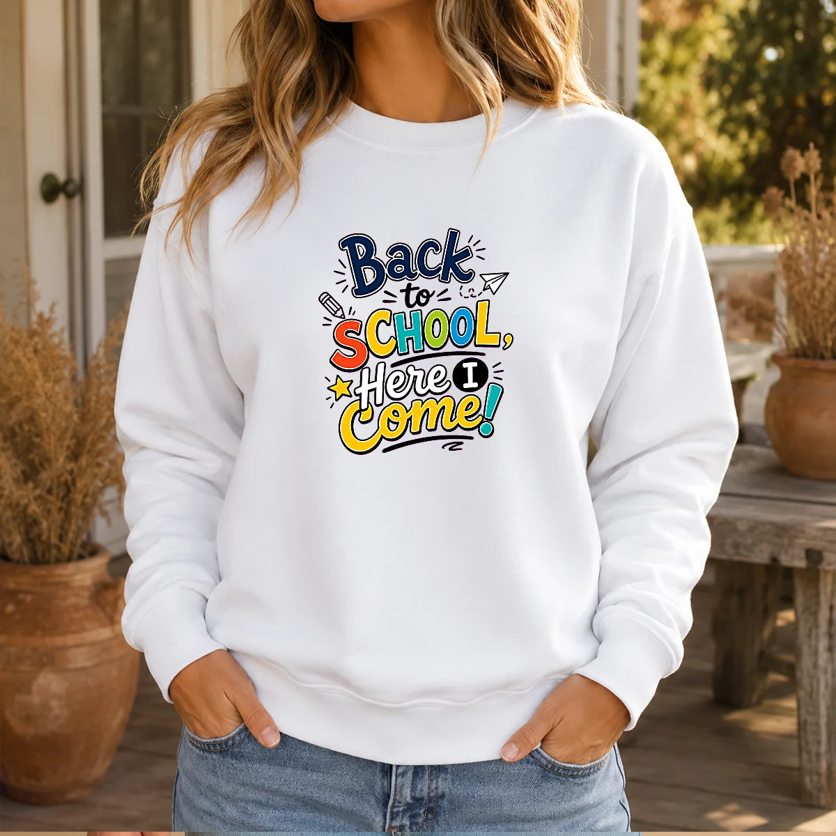 Official Back To School Here I Come Line Art Shirt - Image 6