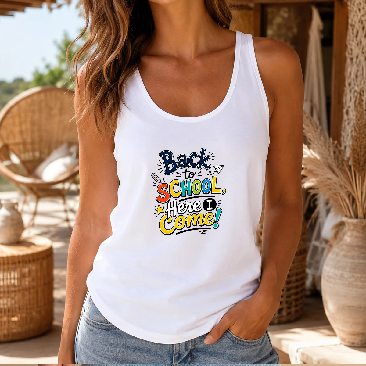Official Back To School Here I Come Line Art Shirt - Image 3