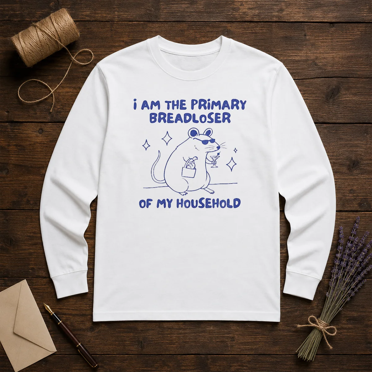 Premium I Am The Primary Breadloser Of My Household Rat Shirt - Image 5
