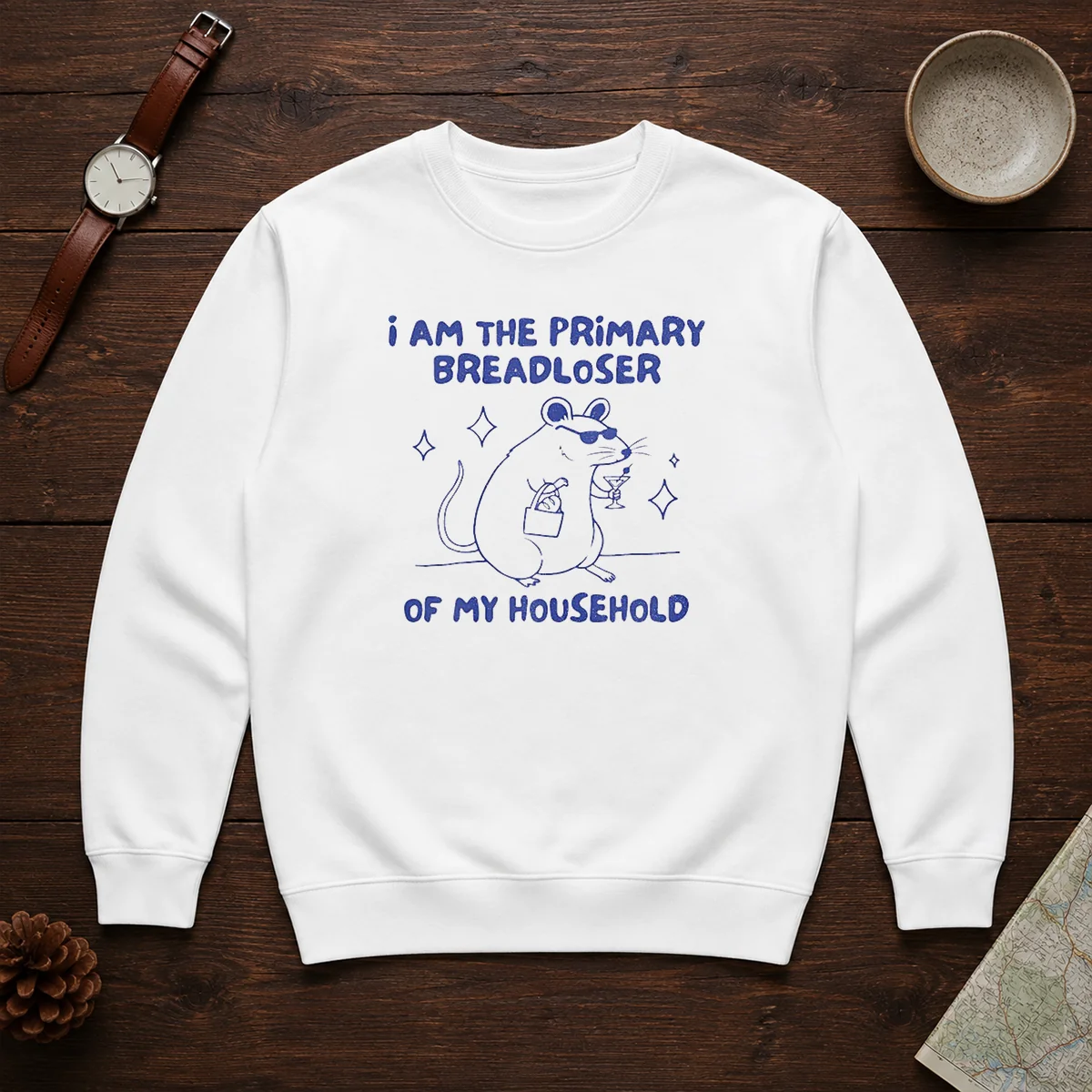 Premium I Am The Primary Breadloser Of My Household Rat Shirt - Image 7