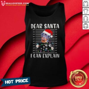 Alternative view of Sweet Rottweiler Dear Santa I Can Explain Christmas Sweater Shirt