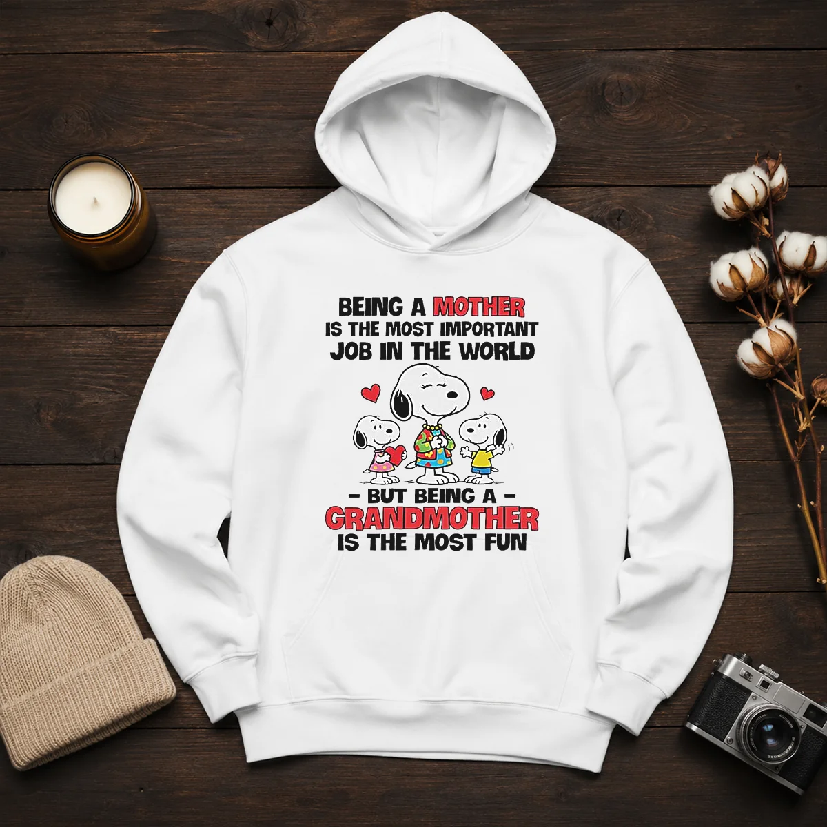 Premium Snoopy Peanuts Being A Mother Is The Most Important Job But Being A Grandmother Shirt - Image 6