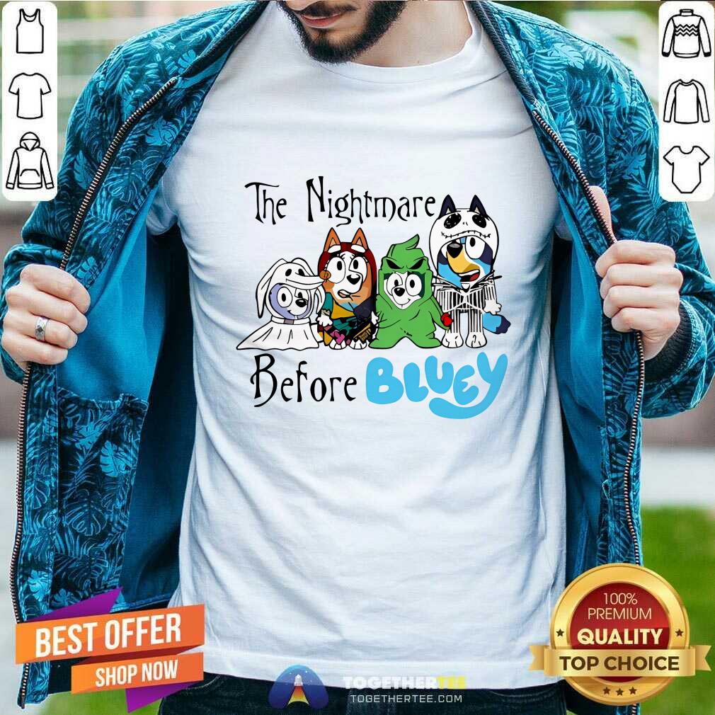 Top The Nightmare Before Bluey Dog T-Shirt