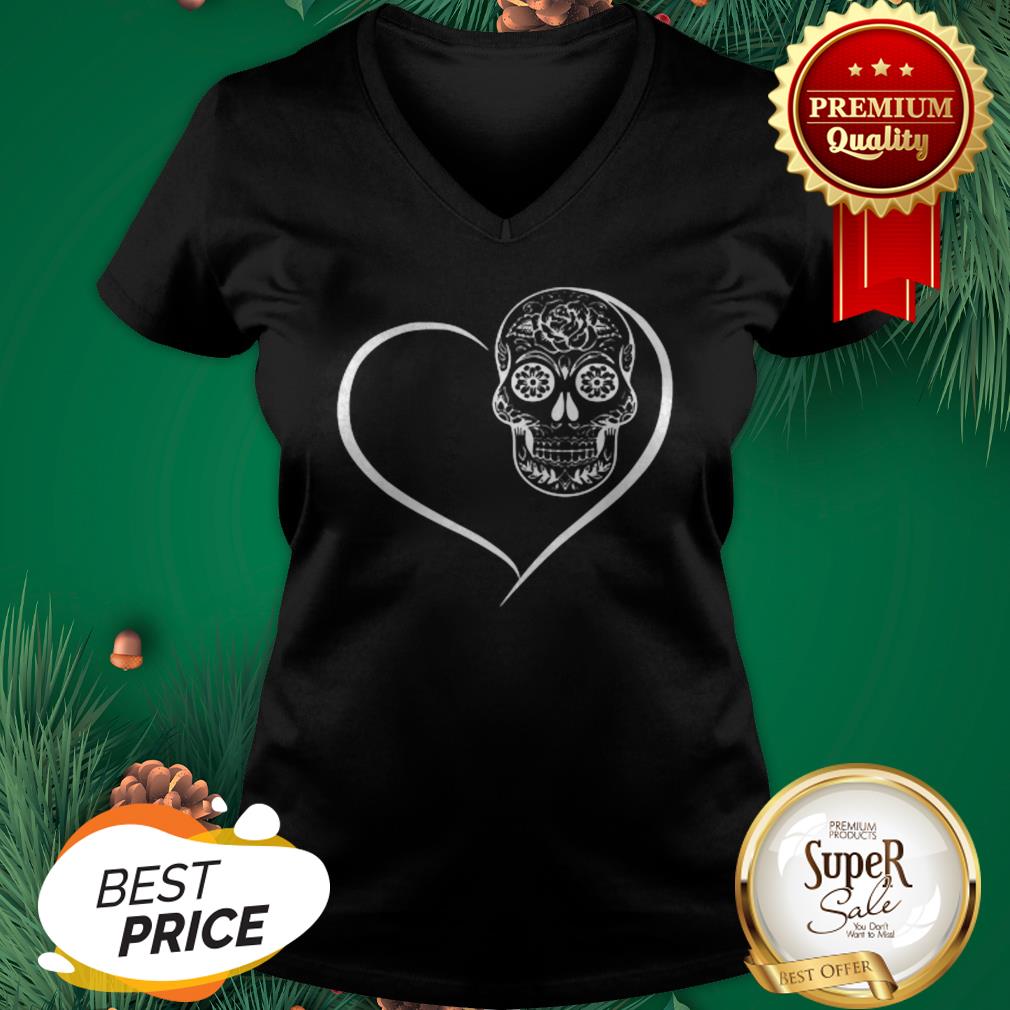Official Heart Sugar Skull Love Shirt - Image 2