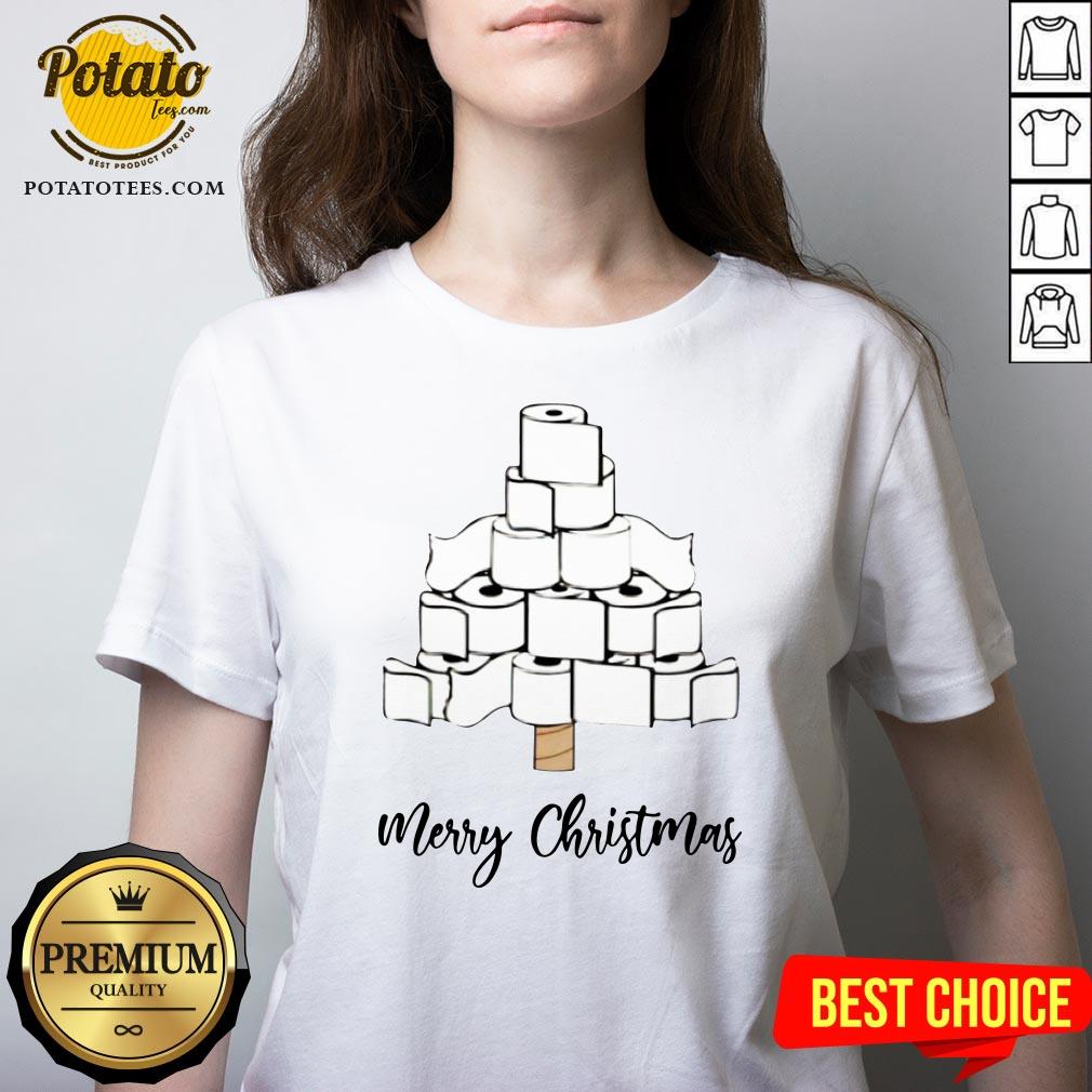 Funny Toilet Paper Christmas Tree Shirt - Image 3
