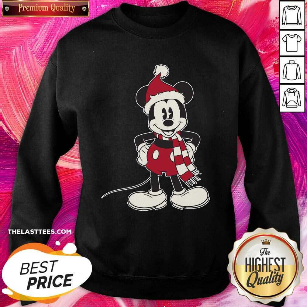 Great Mickey Mouse Santa Hat Merry Christmas Shirt - Image 4