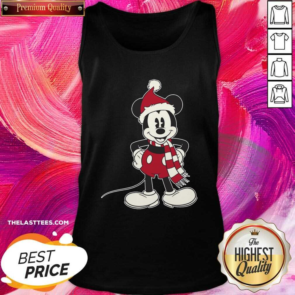 Great Mickey Mouse Santa Hat Merry Christmas Shirt - Image 3