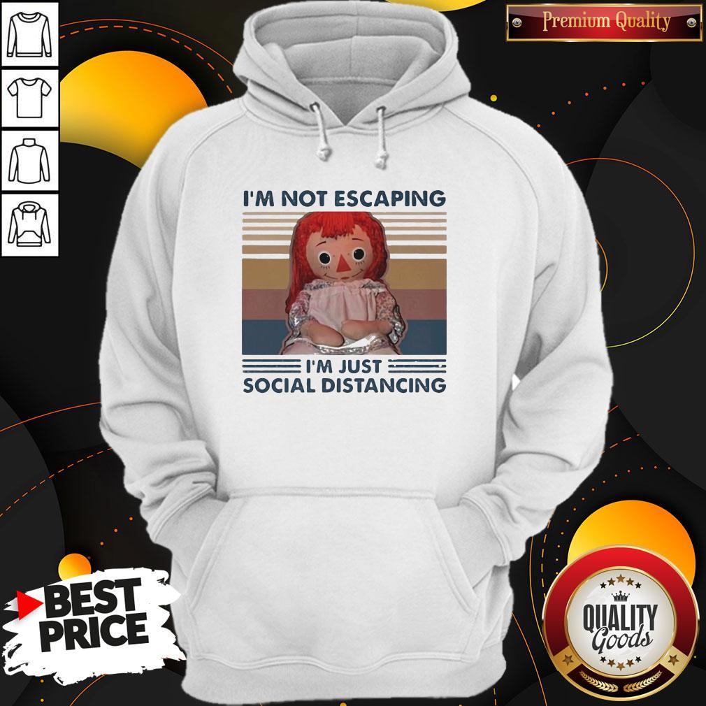 I'm Not Escaping I'm Just Social Distancing Annabell Vintage Retro Shirt - Image 3