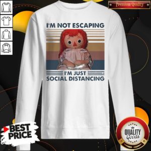 Alternative view of I'm Not Escaping I'm Just Social Distancing Annabell Vintage Retro Shirt