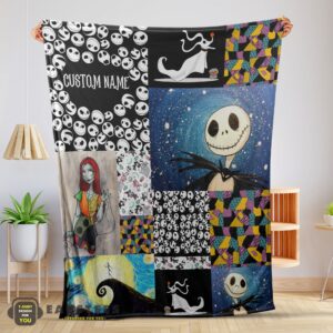 Good The Nightmare Before Christmas Jack Skellington Sally Zero Halloween Customized Blanket