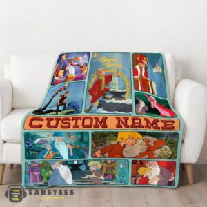 Alternative view of Good The Sword In The Stone Magical Journey Collage Blanket Fleece Customized Blanket