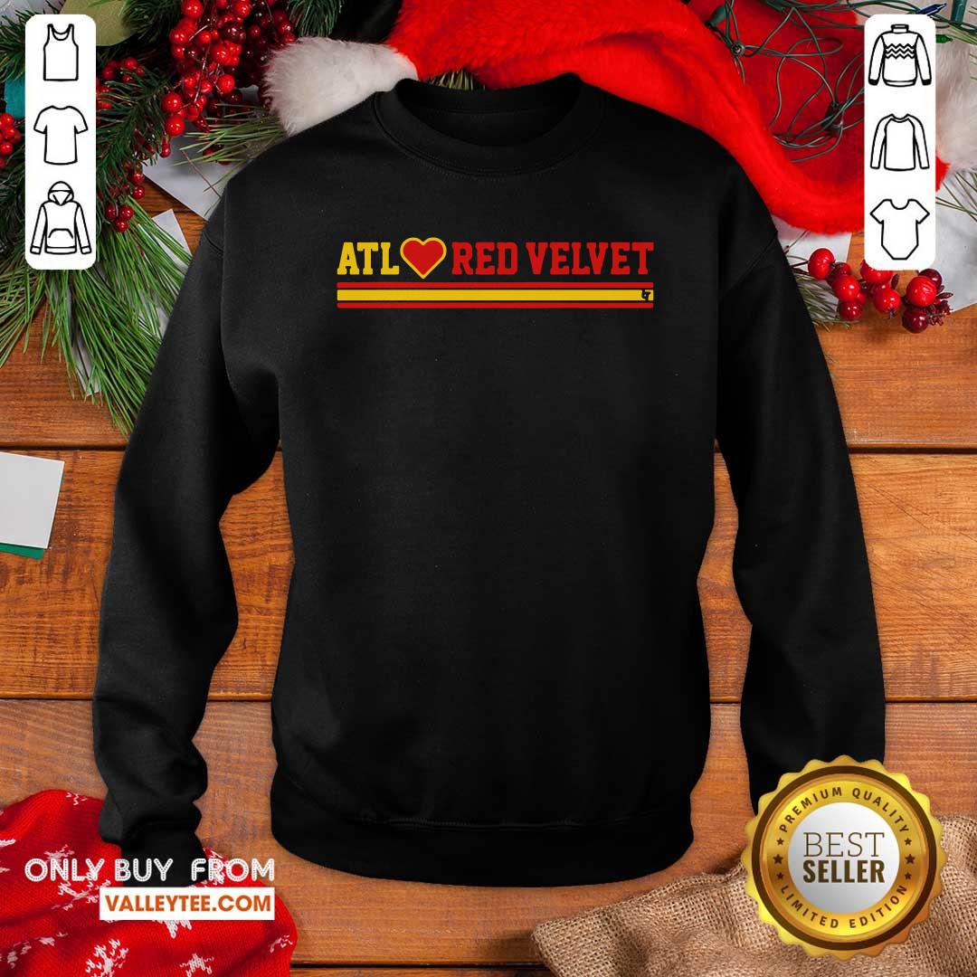 ATL Love Red Velvet Atlanta Basketball Shirt - Image 5