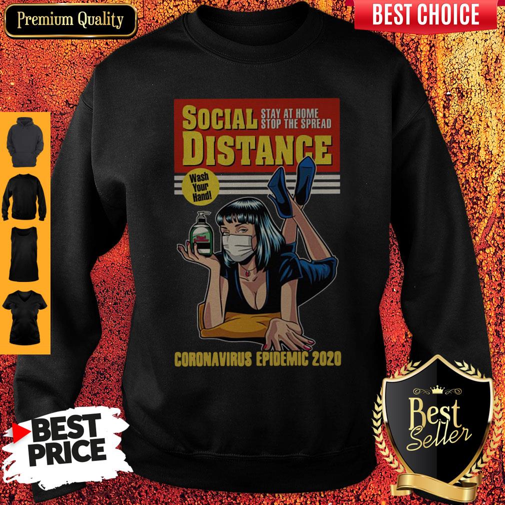 Original Social Distance Stay At Home Stop The Spread Corona Virus Epidemic 2020 Shirt - Image 5